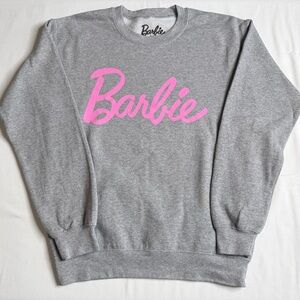 Barbie Heather Gray Sweatshirt with Pink Script